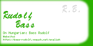 rudolf bass business card